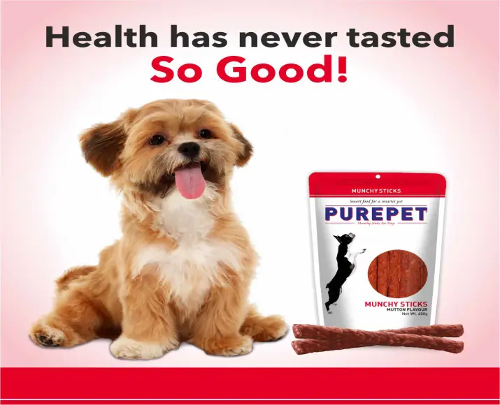 Purepet Mutton Flavour Munchy Sticks Dog Treat, 400 Gms at ithinkpets.com (3)