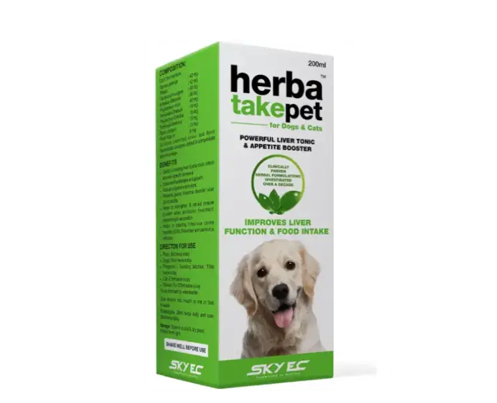Skyec Herbatake Pet Liver Tonic Appetite Booster for Dogs and Cats, 200 ML at ithinkpets.com (1) (1)