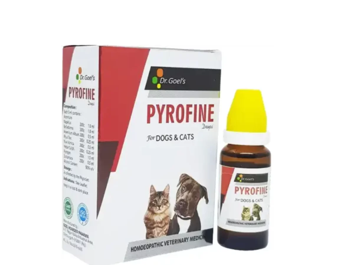 Dr Goel s PYROFINE Homeopathic Medicines for Dogs Cats 20 ML