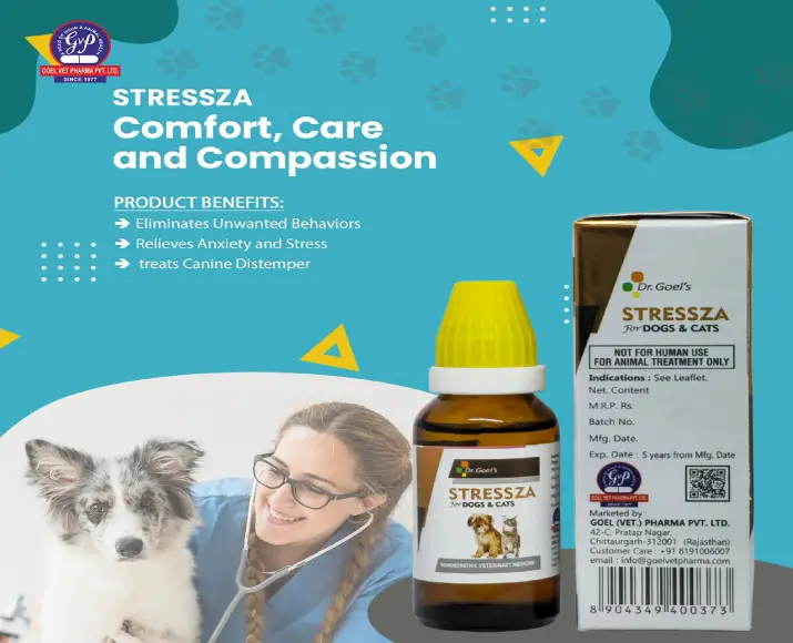 Dr Goel’s STRESSZA Homeopathic Medicine for Dogs & Cats, 30 ML at ithinkpets.com (2)