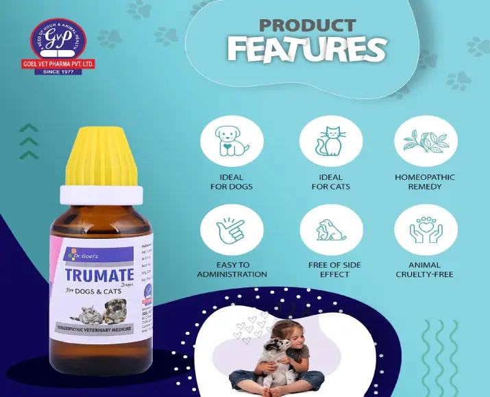 Dr. Goel’s TRUMATE Homeopathic Drops For Dogs & Cats, 20 ML at ithinkpets.com (4)