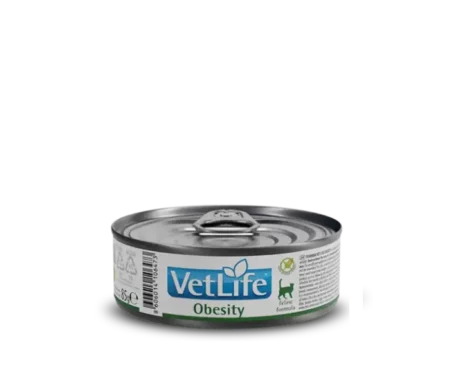 Farmina Vetlife Obesity Cat Formula Wet Food Can, 85 Gms at ithinkpets.com (1) (1)