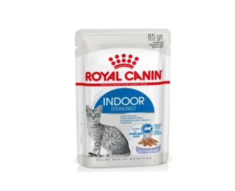 Royal Canin Indoor Sterilised Cat Jelly wet Food,12 x 85 Gms at ithinkpets.com (1) (1)