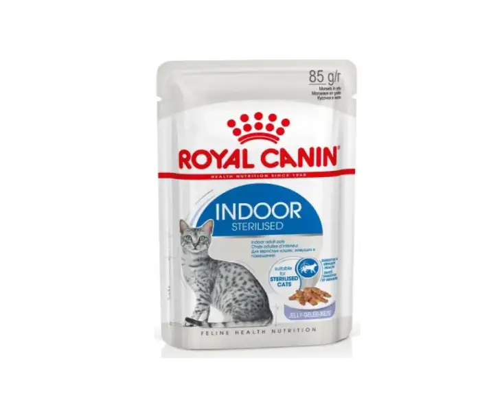 Royal Canin Indoor Sterilised Cat Jelly wet Food,12 x 85 Gms at ithinkpets.com (1) (1)
