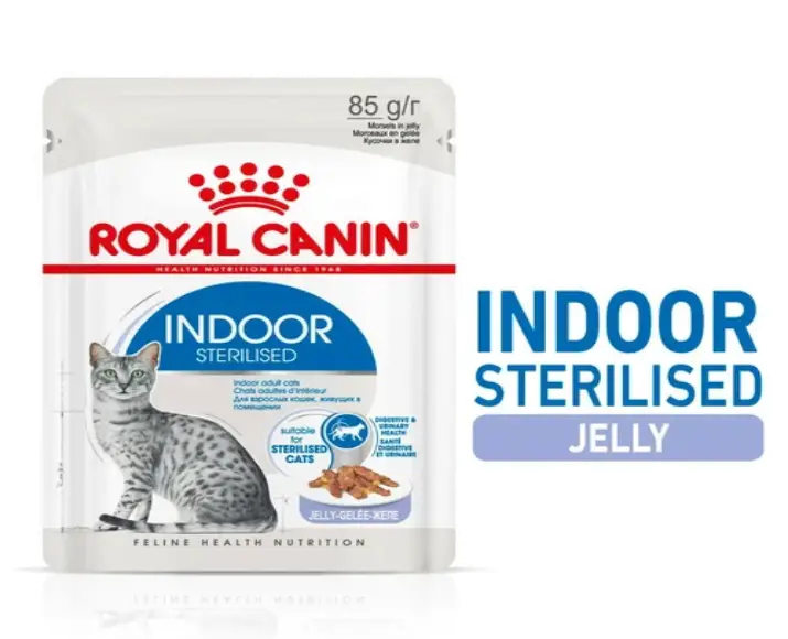 Royal Canin Indoor Sterilised Cat Jelly wet Food,12 x 85 Gms at ithinkpets.com (2)