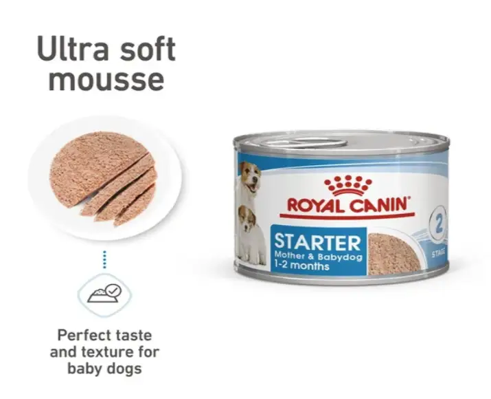 Royal Canin Starter Ultra Soft Mousse,Mother & Baby Dog, 195 Gms at ithinkpets.com (2)