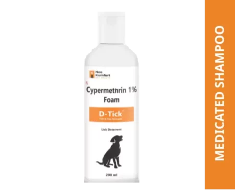 Neo Kumfurt D Tick (Cypermethrin) Tick & Flea Shampoo for Dogs, 200ml at ithinkpets.com (1) (1)