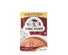 Kennel Kitchen Lamb With Chicken Shreds in Gravy, For Cats at ithinkpets.com (1) (1)