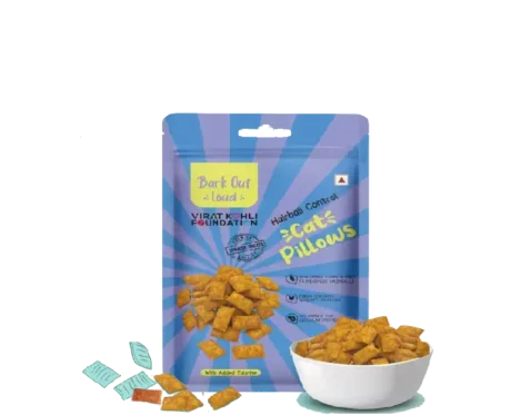 Vivaldis Bark Out Loud Cat Pillows Hairball Control Treats, 100g at ithinkpets.com (1) (1)