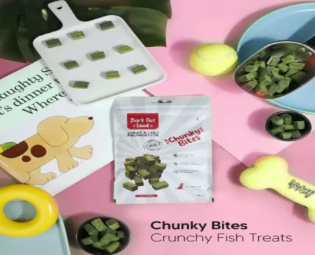 Vivaldis Bark Out Loud Chunky Bites Fish Dog Treats, 100g at ithinkpets.com (2)