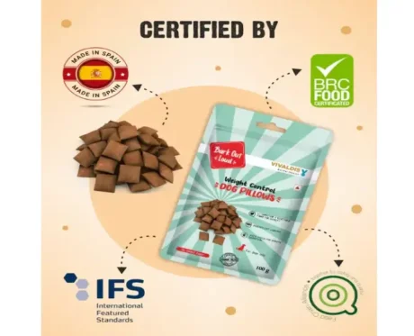 Vivaldis Bark Out Loud Dog Pillows Weight Control Treats, 100g at ithinkpets.com (2) (1)