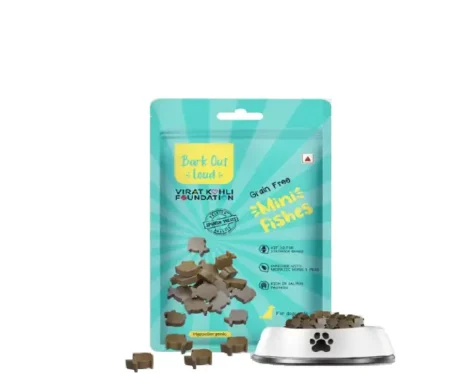 Vivaldis Bark Out Loud Mini Fishes Grain free Hypoallergenic Dog Treat, 100g at ithinkpets.com (1) (1)