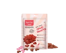 Vivaldis Bark Out Loud Red Hearts Soft Moist Chews Dog Treats, 100g at ithinkpets.com (1) (2)