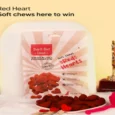 Vivaldis Bark Out Loud Red Hearts Soft Moist Chews Dog Treats, 100g