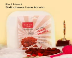 Vivaldis Bark Out Loud Red Hearts Soft Moist Chews Dog Treats, 100g at ithinkpets.com (2)