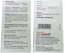 Savavet Invicarn Oral drops for Dogs & Cats, 120 ML at ithinkpets.com (2)