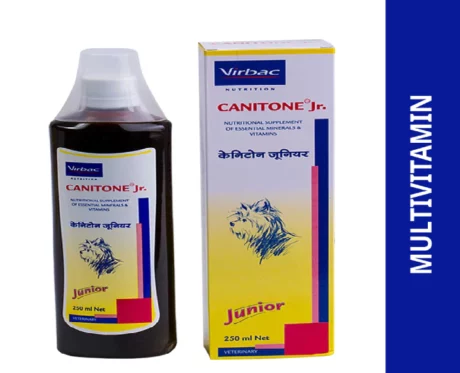 Virbac Canitone Junior Multivitamin Syrup for Dogs and Cats, 250 ML at ithinkpets.com (1) (1)