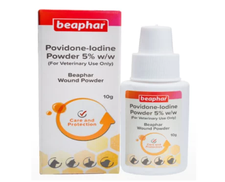 Beaphar Povidone Iodine Wound Healing Powder for Dogs & Cats, 10 Gms at ithinkpets.com (2)