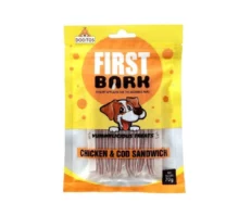 First Bark Chicken & Cod Sandwich Dog Treats, 70 Gms at ithinkpets.com (1) (1)