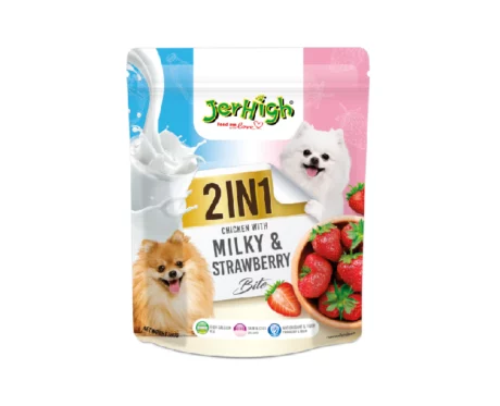 Jerhigh 2in1 Milky & Strawberry Bite Dog Treats, 380 Gms at ithinkpets.com (1) (1)