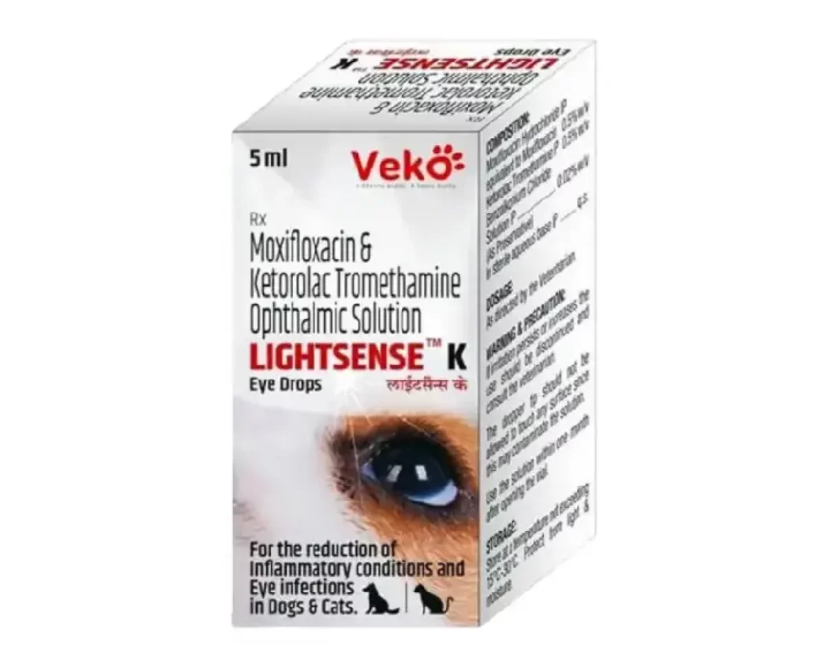 Buy Veko Lightsense K (Moxifloxacin) Eye Drops For Dogs Cats