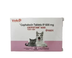 Veko Cepstar 600mg Tablet (Cephalexin)Dogs & Cats, 10 Tablets at ithinkpets.com (1) (1)