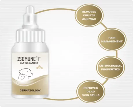Aranex Isomune F Ear Cleanser, 60 ML at ithinkpets.com (2)