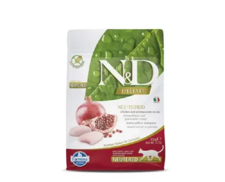 Farmina ND Prime Chicken & Pomegranate Adult Neutered Cat Dry Food, 1.5 Kg at ithinkpets.com (1) (1)
