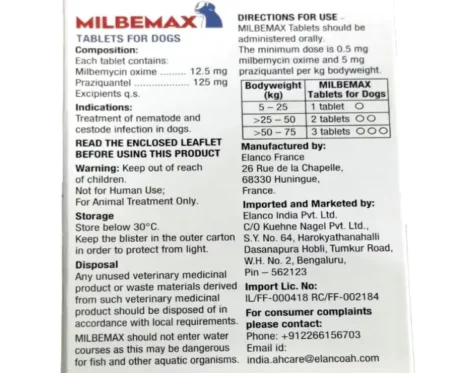 Elanco Milbemax Tablet For Dogs for Heartworms & Lungworms, 2 Tablets at ithinkpets.com (2)