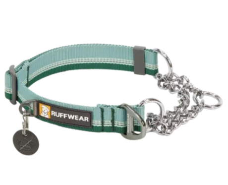 Ruffwear Chain Reaction Martingale River Rock Green,Dog Collar at ithinkpets.com