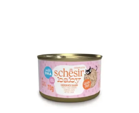 Schesir Baby Kitten Wholefood Chicken and Salmon, 70 Gms at ithinkpets.com (1) (1)