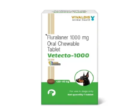 Vivaldis Vetecto 1000 for 20 - 40 KG Dogs,1 Chewable Tab at ithinkpets.com (1) (1)