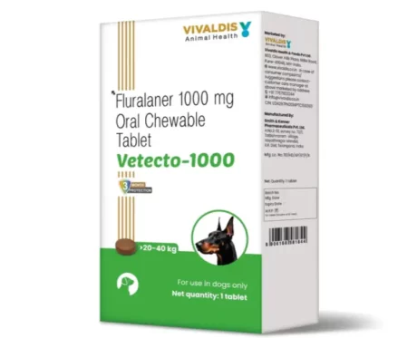 Vivaldis Vetecto 1000 for 20 - 40 KG Dogs,1 Chewable Tab at ithinkpets.com (2)