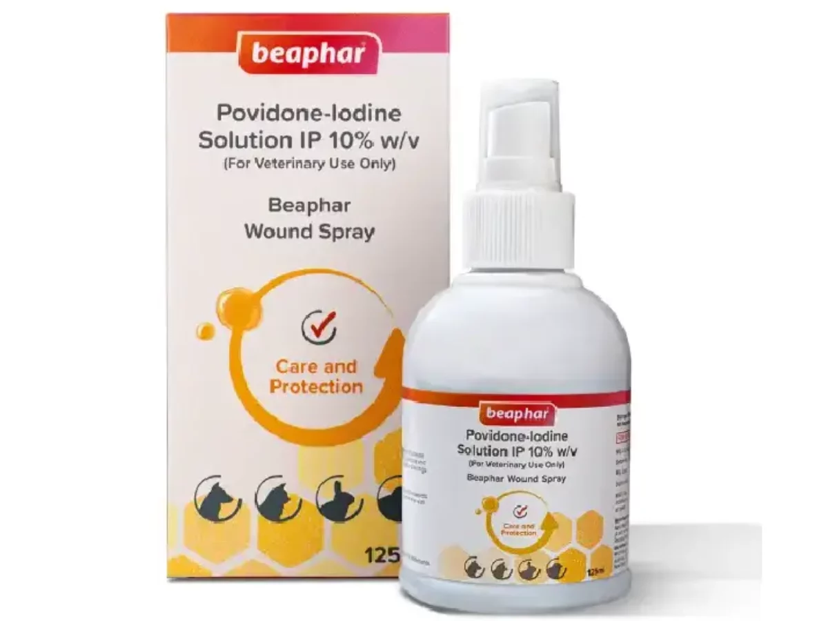 Buy Beaphar Povidone Iodine Wound Solution 10% For Pets
