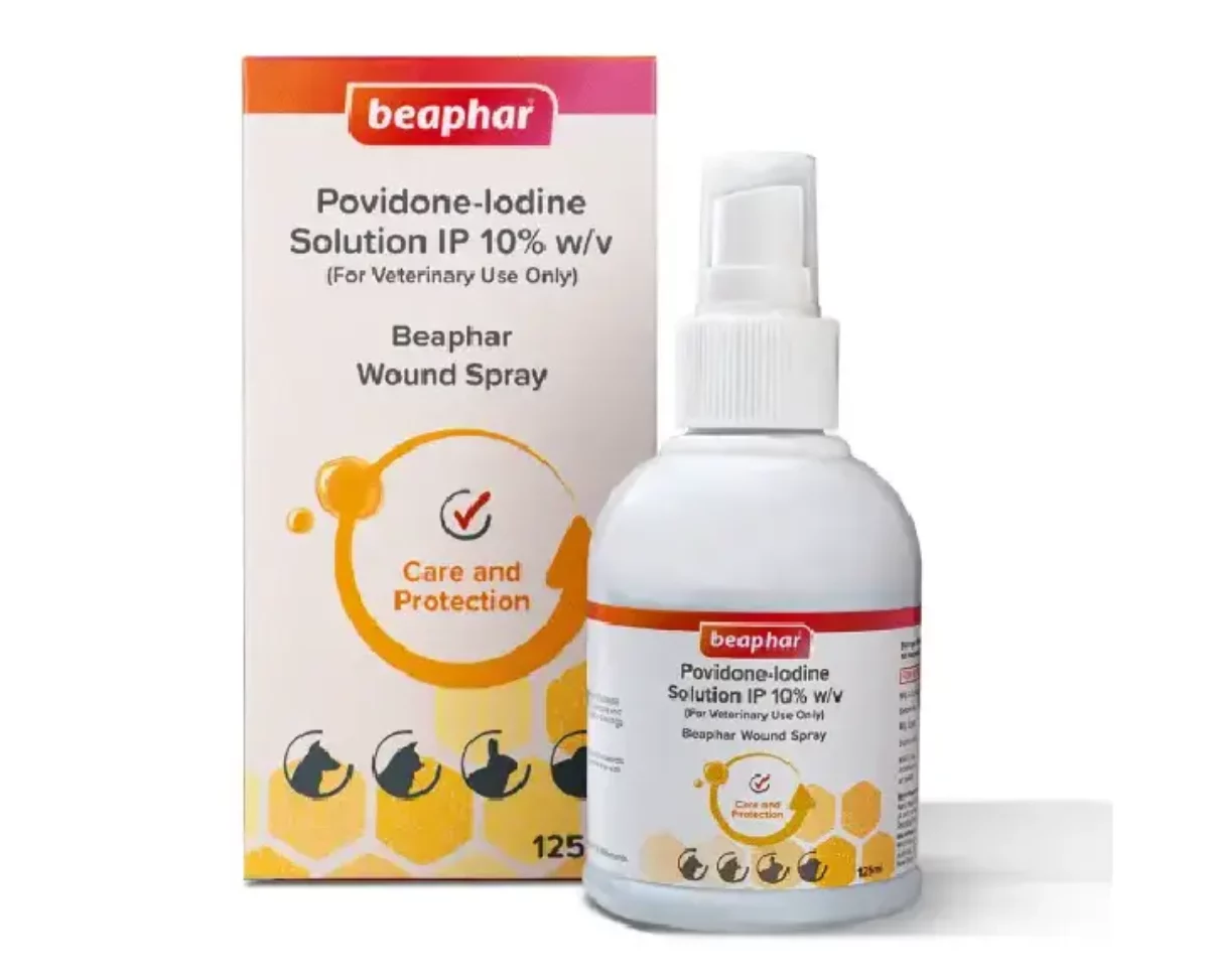 Buy Beaphar Povidone Iodine Wound Solution 10% For Pets