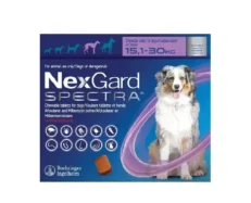 NexGard Spectra Large for Flea, Tick, Worm and Heartworm Protection for Dogs, 15 - 30 KG at ithinkpets.com (1) (2)