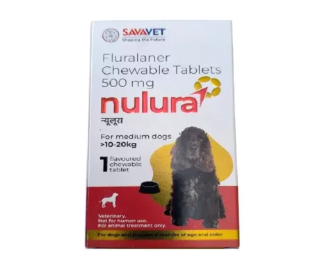 Savavet Nulura Tick & Flea Tablet for Medium Dogs, for Wt 10 to 20 kg at ithinkpets.com (1) (1)