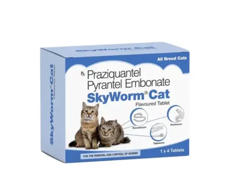 Skyec Skyworm Cat Deworming Tablet, 4 Tablets at ithinkpets.com (1) (1)