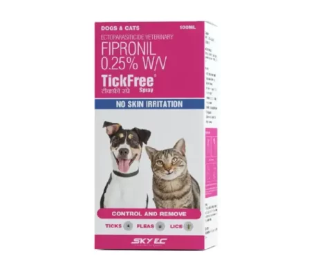 Skyec Tick Free Tick and Flea Control (Fipronil) Spray for Dogs & Cats, 100 ML at ithinkpets.com (1) (1)