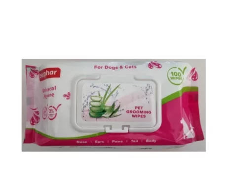 Beaphar Pet Grooming Wipes for Dogs and Cats, 100 Pc at ithinkpets.com (1) (1)
