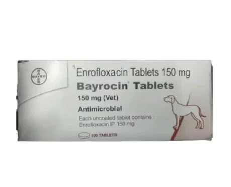 Elanco Bayrocin 150 Mg Tablets, Enrofloxacin for Dogs at ithinkpets.com (1) (1)