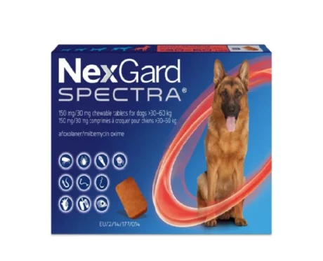 NexGard Spectra XL for Flea, Tick, Worm and Heartworm Protection for Dogs, 30 – 60 KG at ithinkpets.com (1) (1)