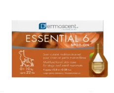 Savavet Dermoscent Essential 6 Spot On for Dogs 0 to 10kg, 0.64 ML X 4 Pipette at ithinkpets.com (1) (1)