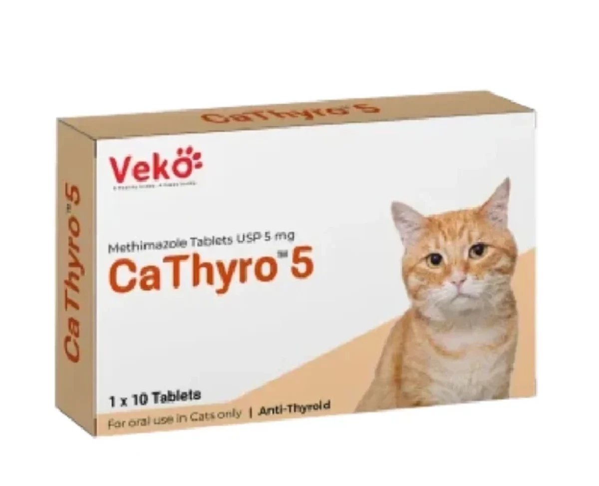 Buy Veko CaThyro 5mg Methimazole Tablets For Cats Thyroid Care