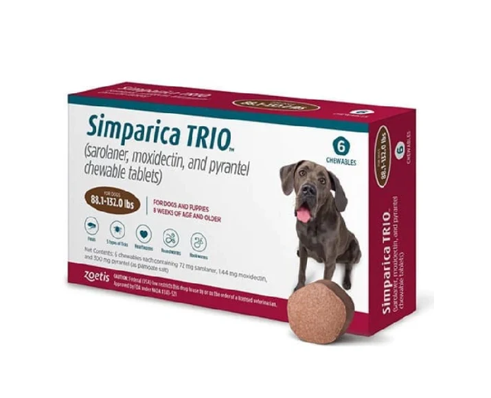 Zoetis Simparica Trio XL Chewable tablet for dogs, (40 – 60 Kg Weight) at ithinkpets.com 4