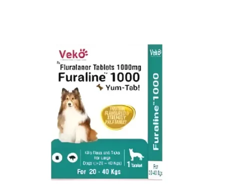 Veko Furaline Fluralaner 1000mg Chewable Tick & Flea Tablets for Dogs, 20 to 40 Kg at ithinkpets.com