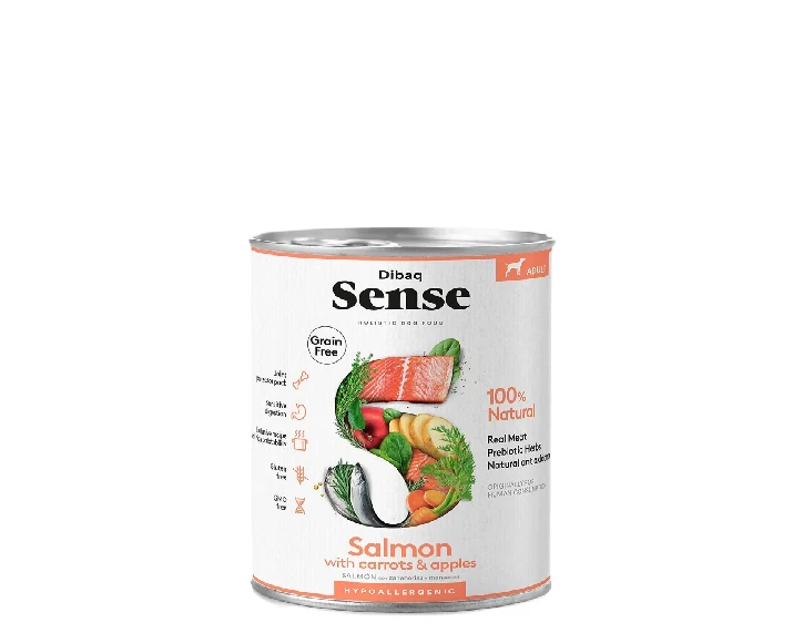 Dibaq Sense Salmon Grain Free Hypoallergenic Adult Wet Dog Food, 380 GM at ithinkpets.com (1) (1)