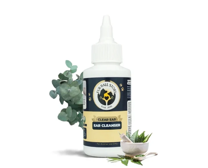 Fur Ball Story Clear Ear, Prevents Ear Infections, 50 ML at ithinkpets.com (1) (1)