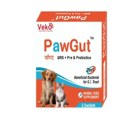 Veko PawGut ORS Pre & Probiotics Sachets for Dogs & Cats, 30 Sachets at ithinkpets.com (1)