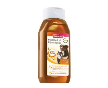 Beaphar Flaxseed Oil Vegetarian Omega 3 & 6 for Dogs & Cats, 400 ML at ithinkpets.com (1) (1)